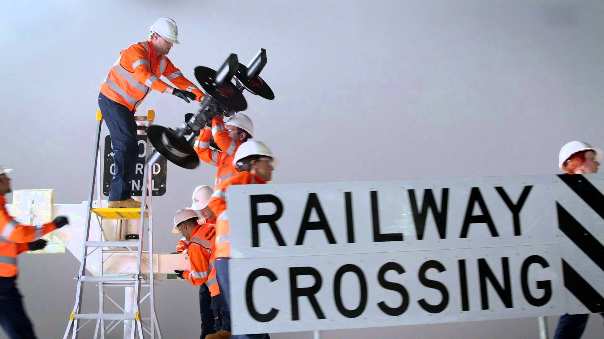 A level crossing removal site.