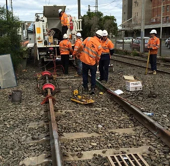 Track on the Regional Rail Link between Footscray and Sunshine.
